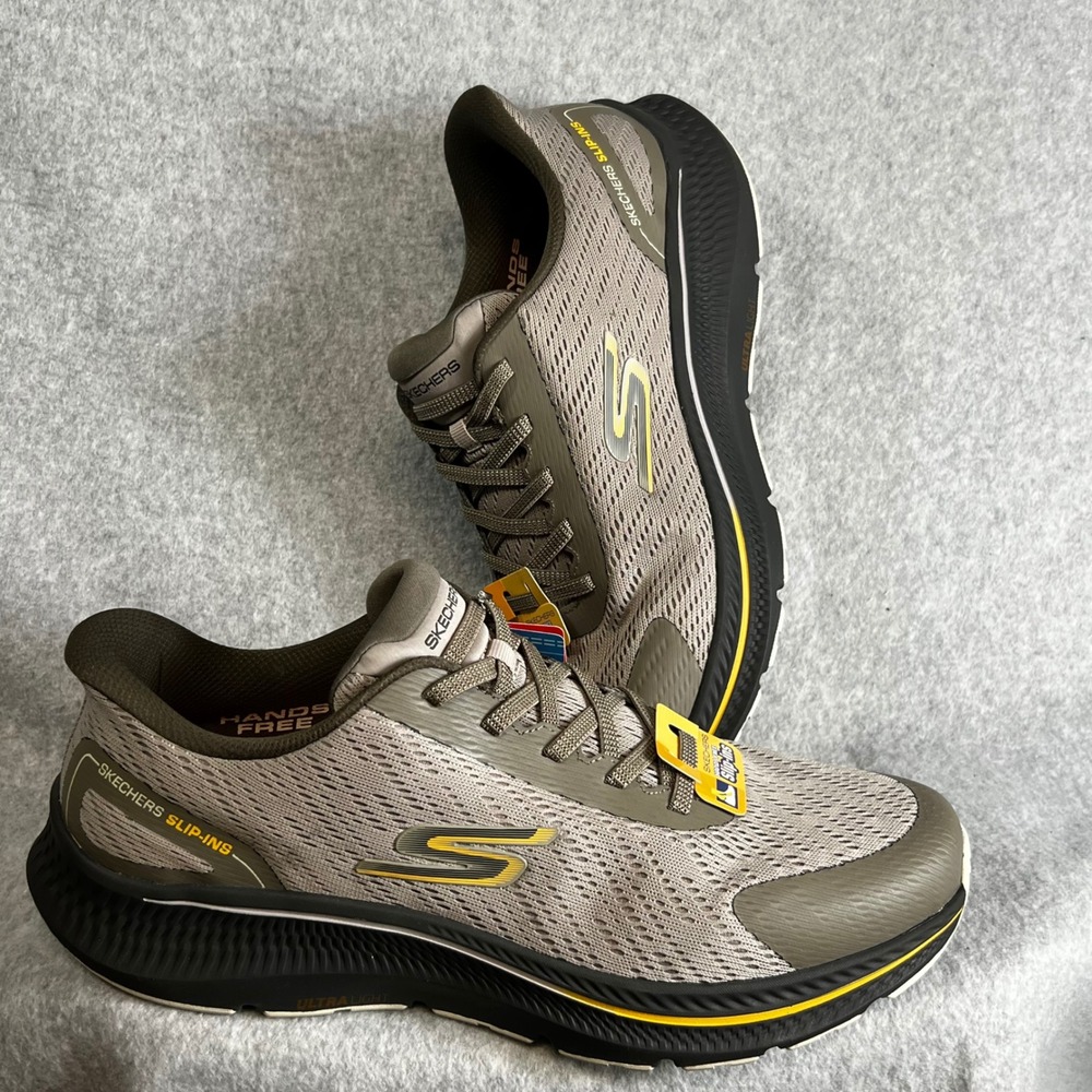 Skechers Slip-ins Go Run Consistent 2.0 Men 9 Extra Wide Olive Taupe NEW Walking